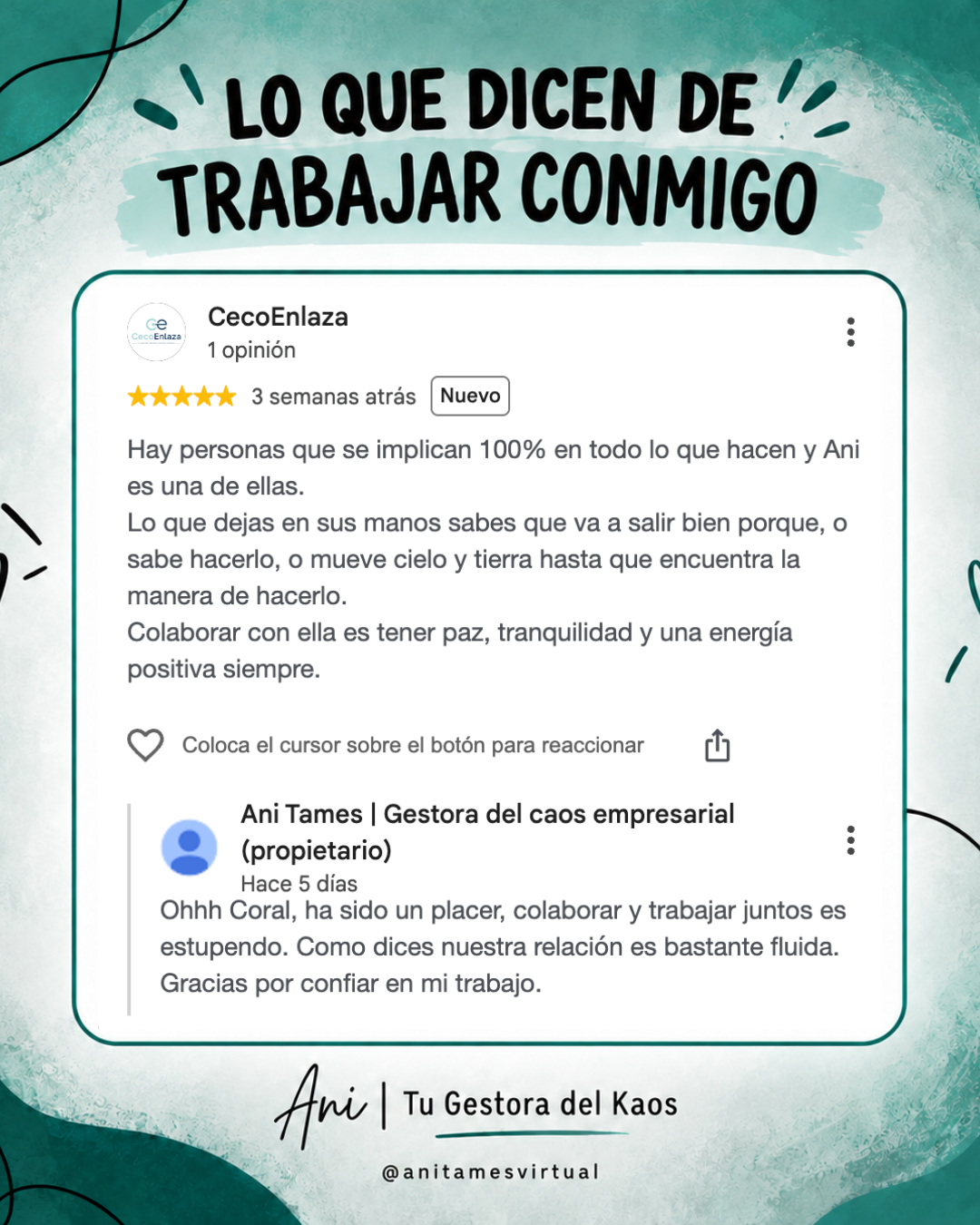 Reseña de CecoEnlaza en Google